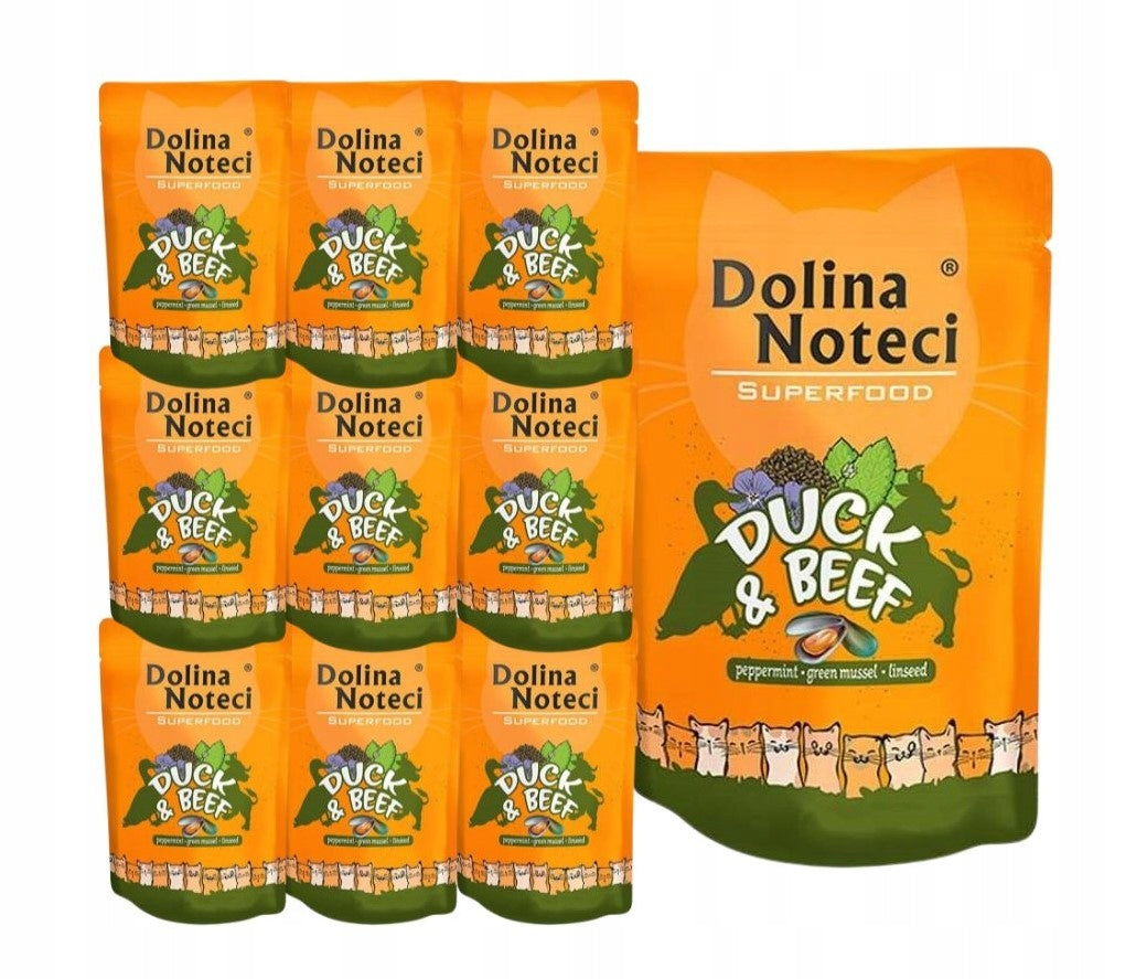 DOLINA NOTECI SUPERFOOD wet cat food duck and beef 10x85g