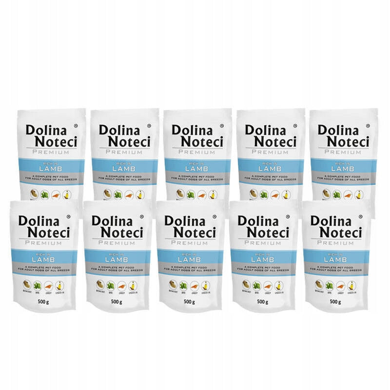 DOLINA NOTECI WET DOG FOOD SACHET 10X500G LAMB