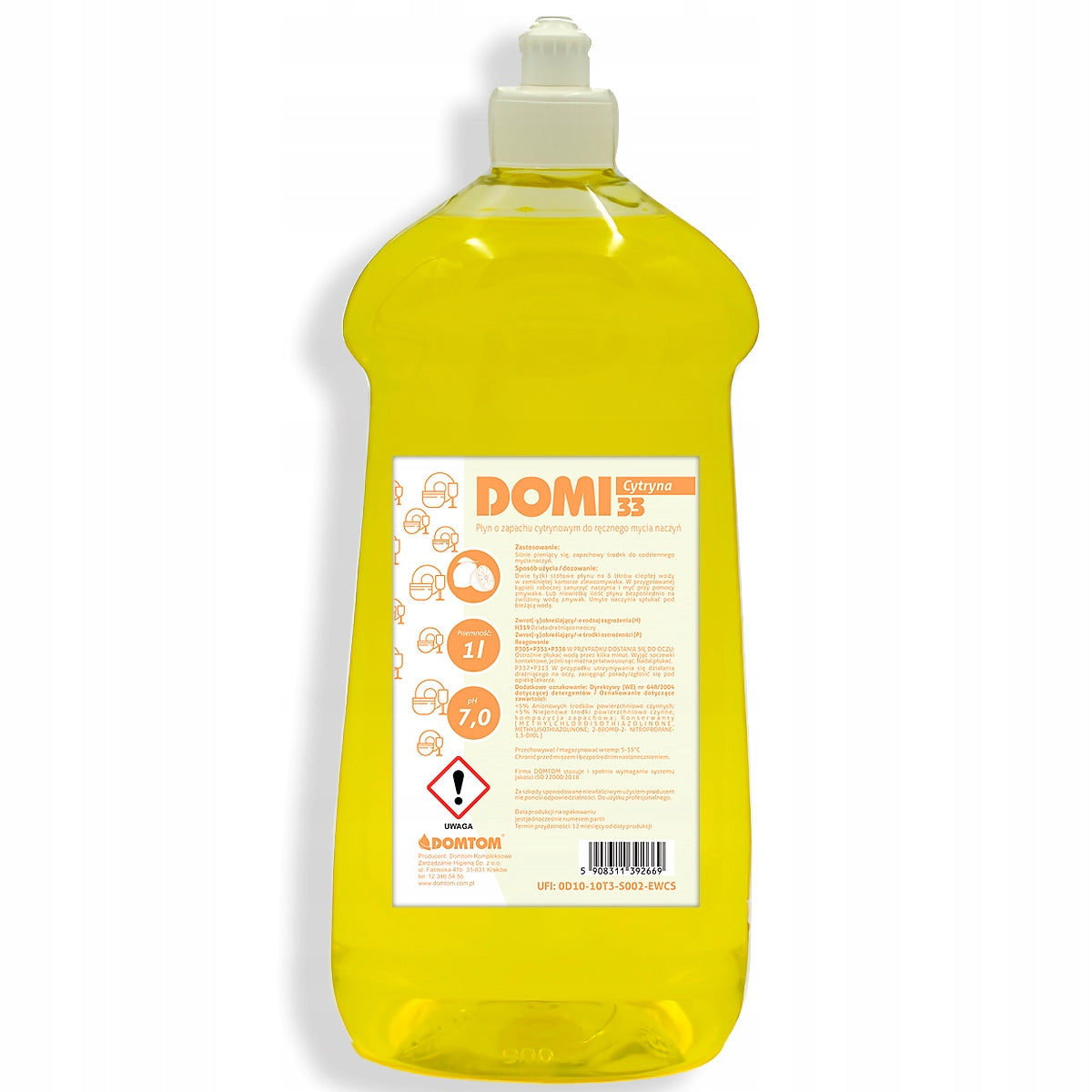 DOMI 33 Lemon Dishwashing Liquid 1L