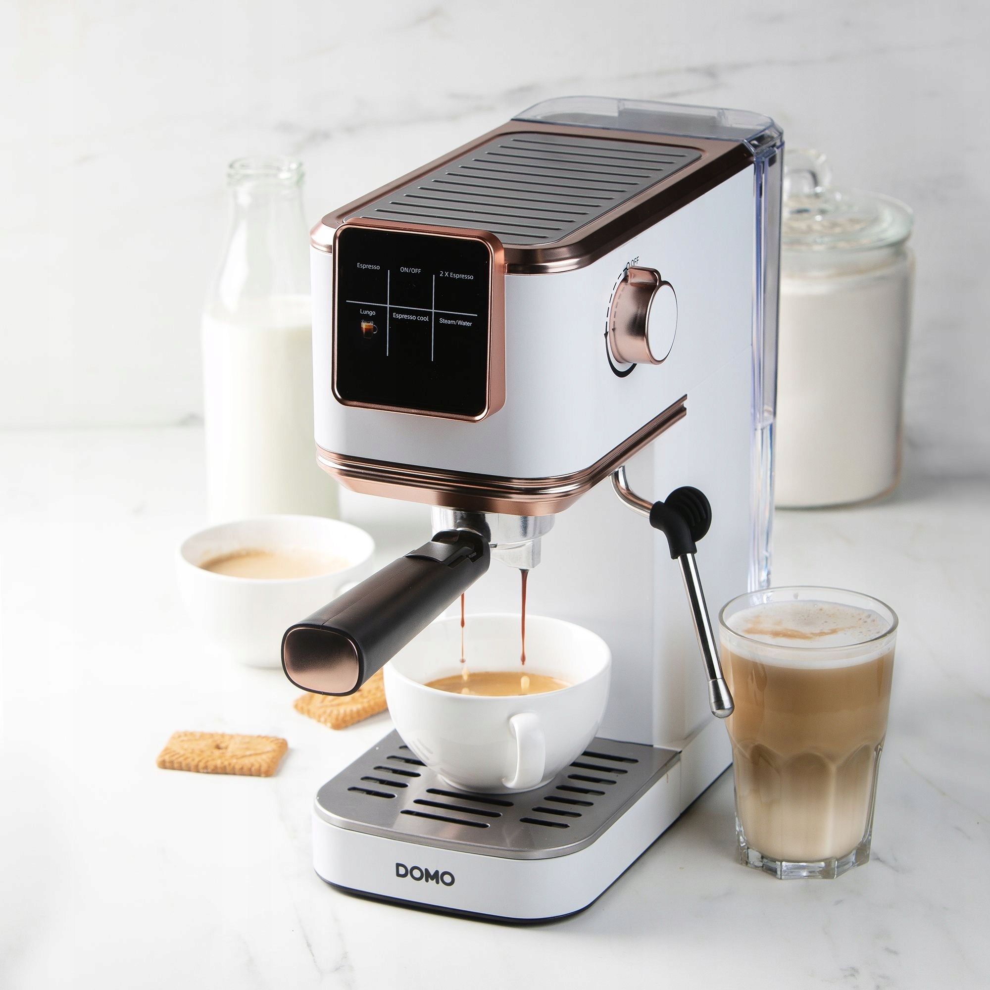 DOMO DO746K Coffee maker 1350W, 3in1, 20 bar, cappuccino espresso Manufacturer code DO746K