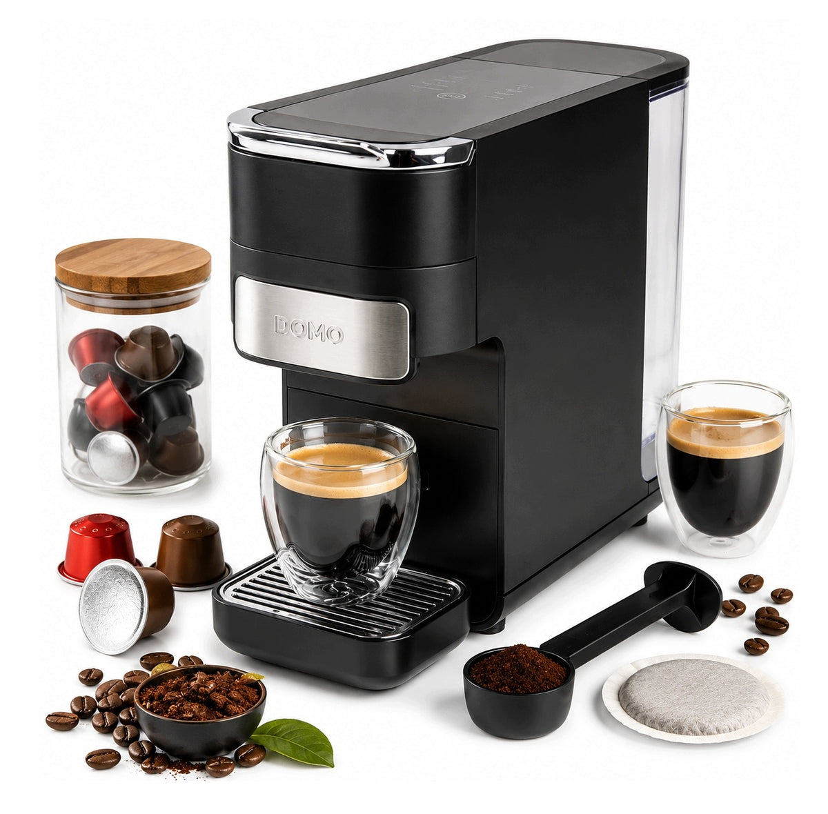 DOMO DO748K Coffee maker 4in1 Nespresso Dolce Gusto ground coffee ESE