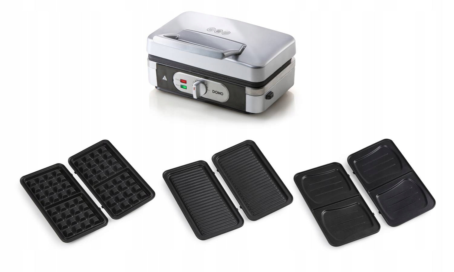 DOMO DO9136C waffle maker 2 crispy waffles 3in1 toast grill adjustment Packaging status original