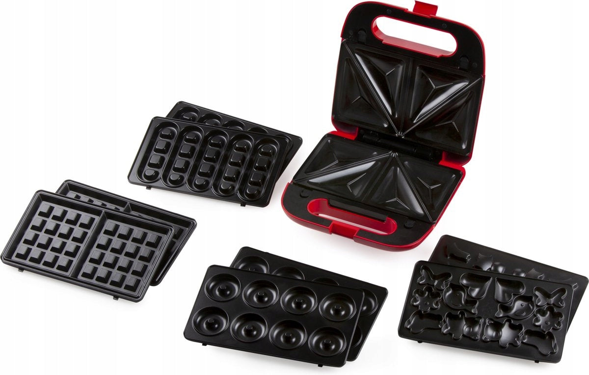 DOMO DO9242W snackmaster 5in1 toaster, grill donut maker waffle iron