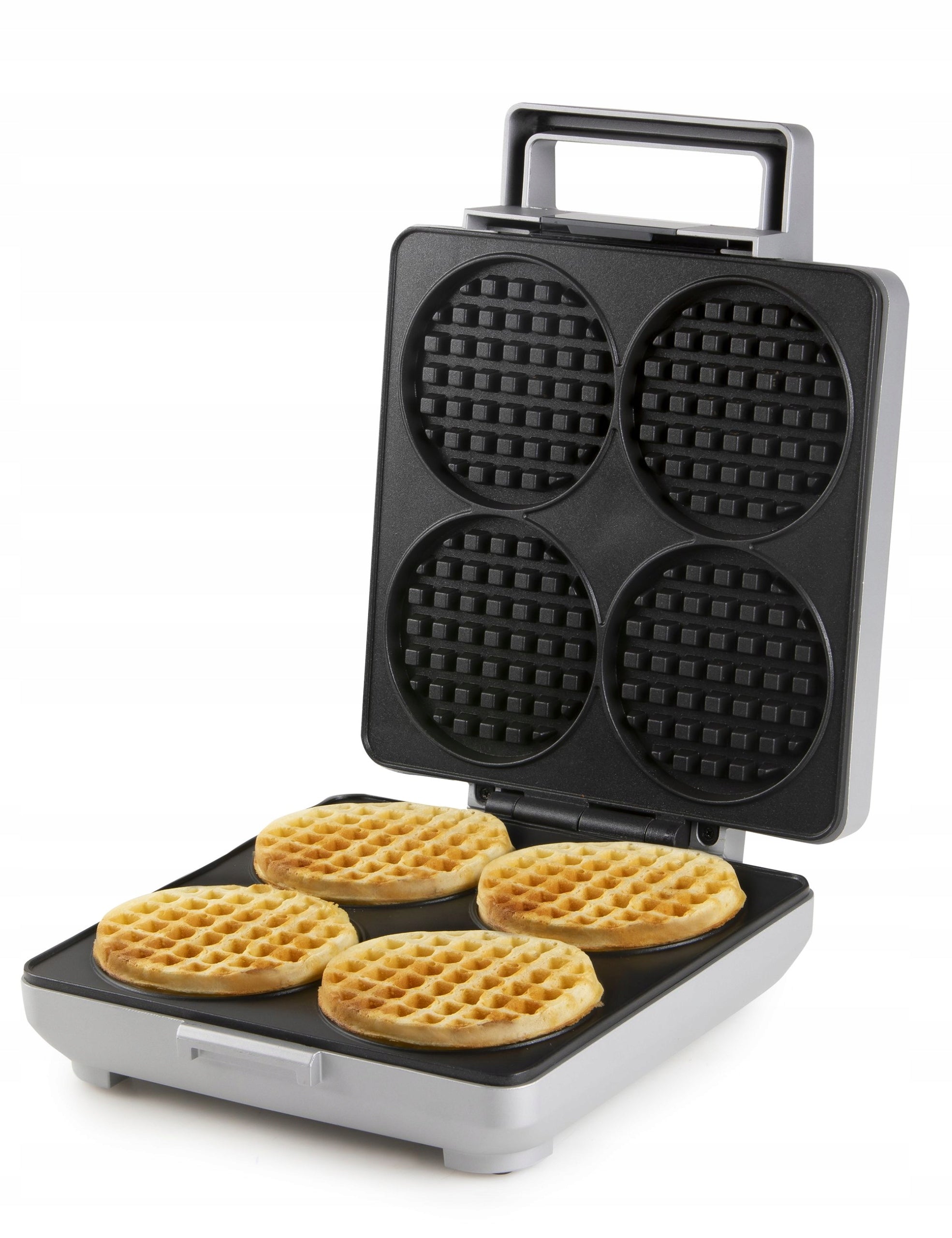 DOMO DO9251W waffle maker, 4 Belgian waffles, crispy large strong round Brand Domo