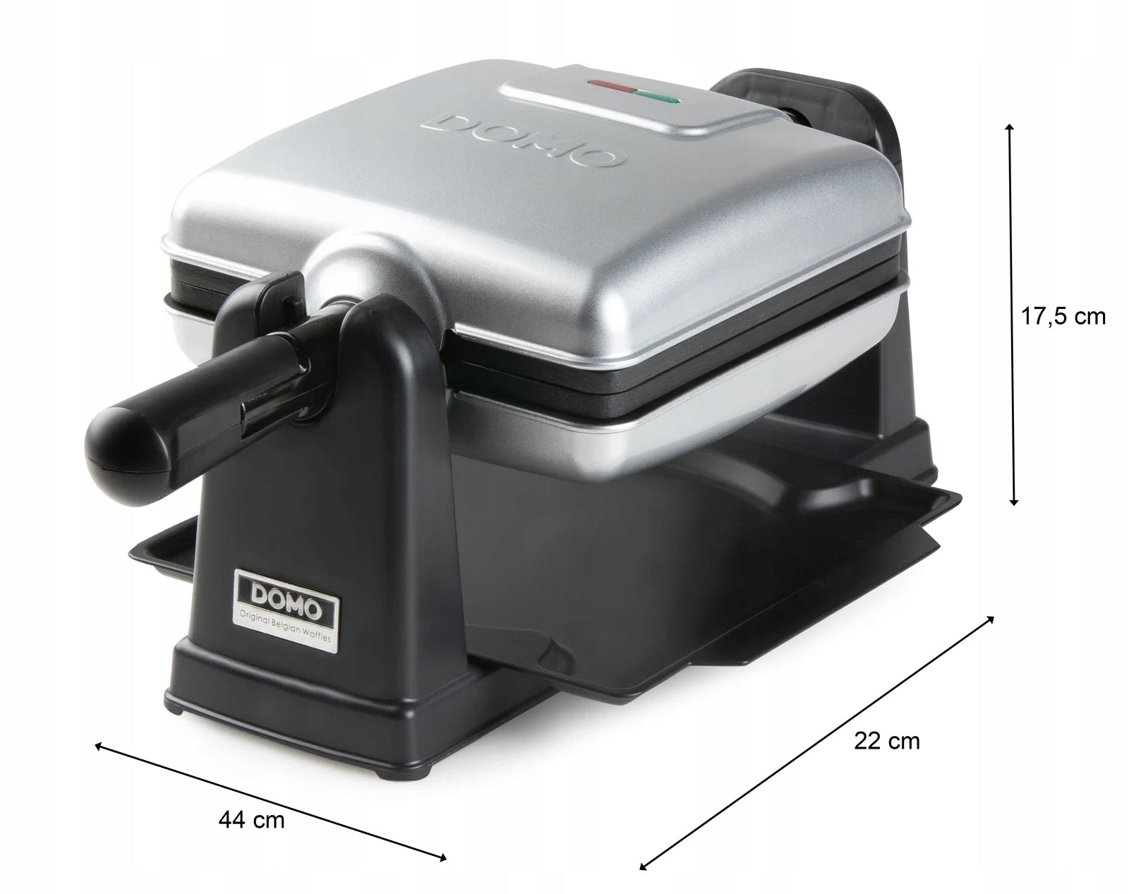DOMO DO9272W Vaflovač otočný ruční 4x7 - stříbrný Model DO9272W