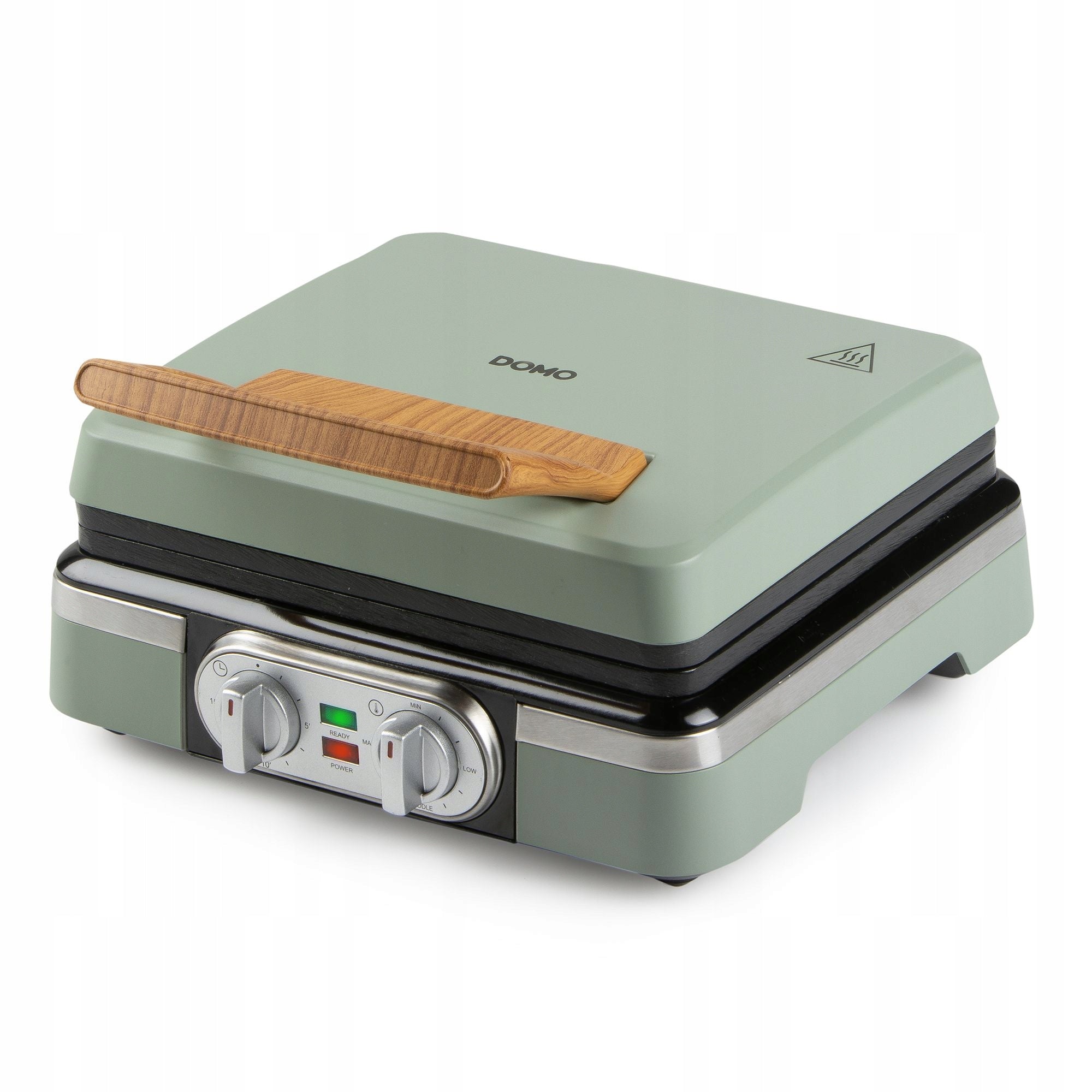 DOMO DO9279W Waffle Iron, 1520W, 2 Large Waffles, Temperature Control Packaging status original