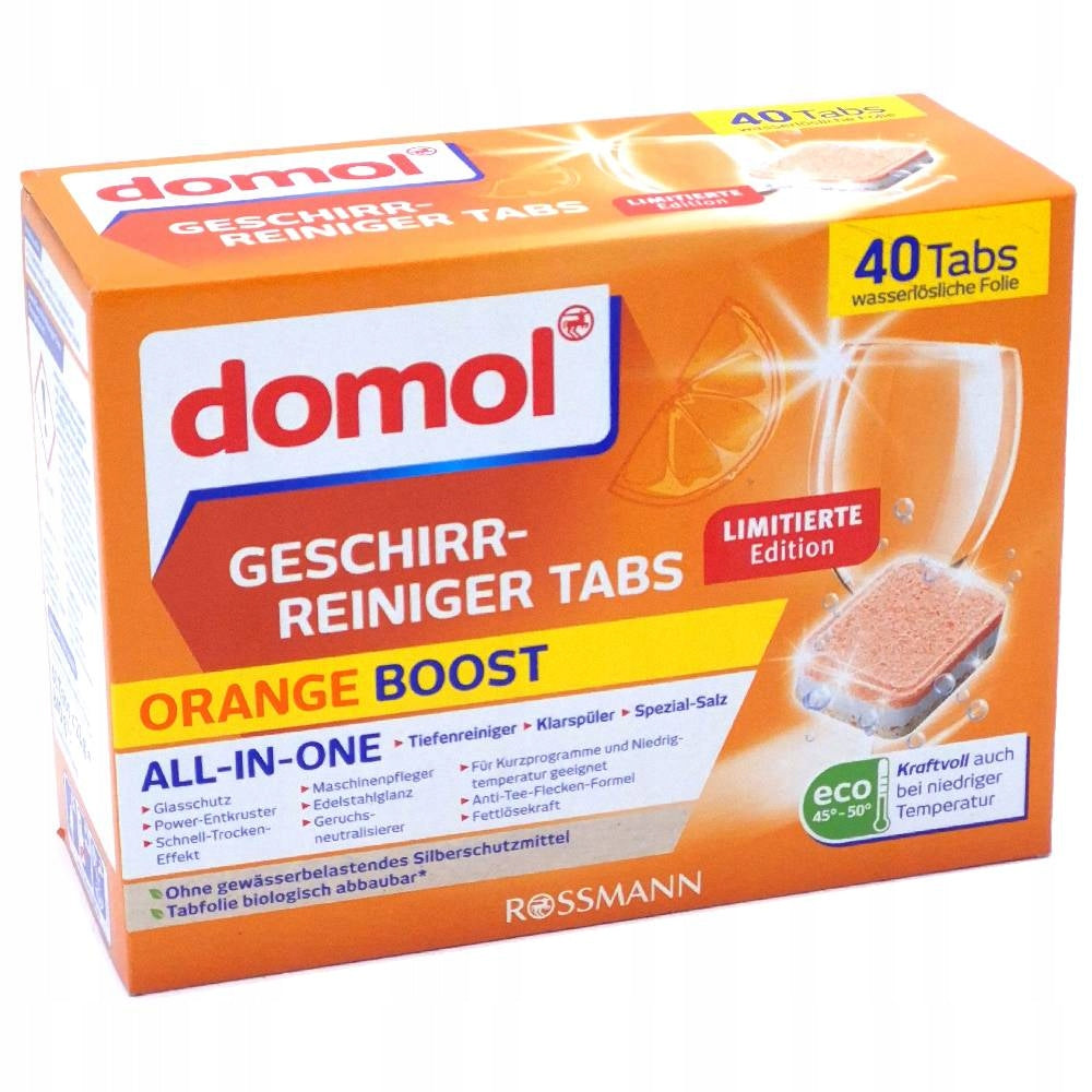 DOMOL ORANGE dishwasher tablets orange scent 40pcs from Germany