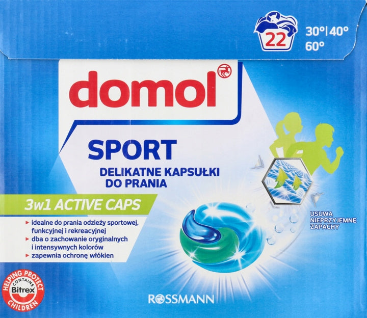 DOMOL Sport soft wash capsules 22 pcs