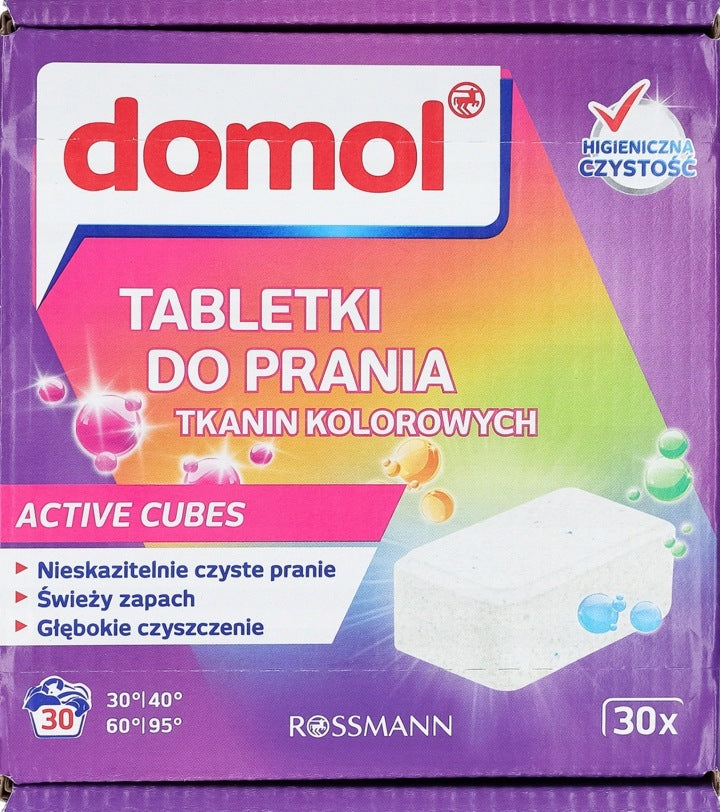 DOMOL TABLETS FOR WASHING COLORED FABRICS 30 PCS