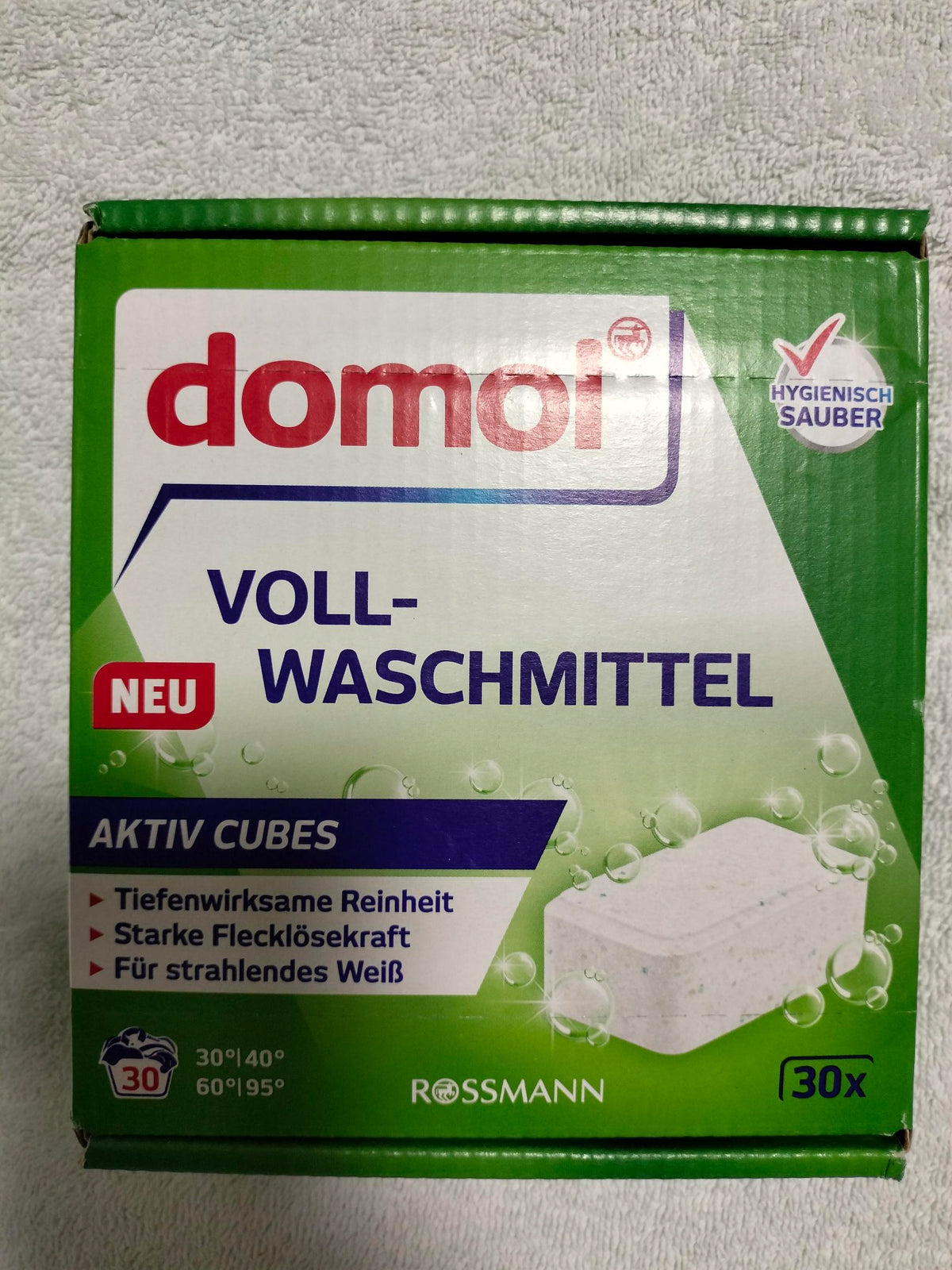 DOMOL VOLLWASCHMITTEL ACTIVE CUBES 30PCS. 750G. FROM GERMANY