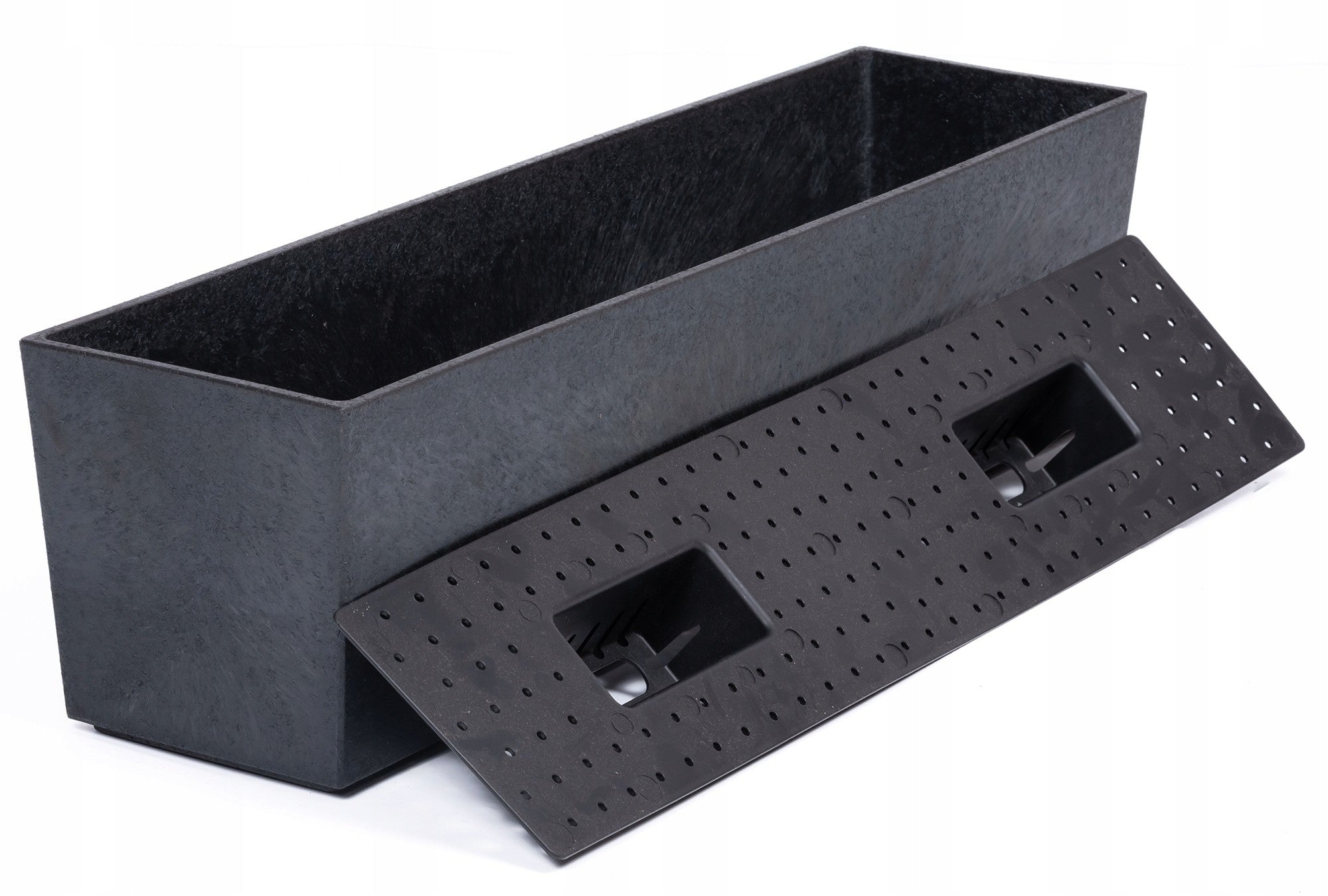 Topf SONATA 15x61x15 cm, schwarz 