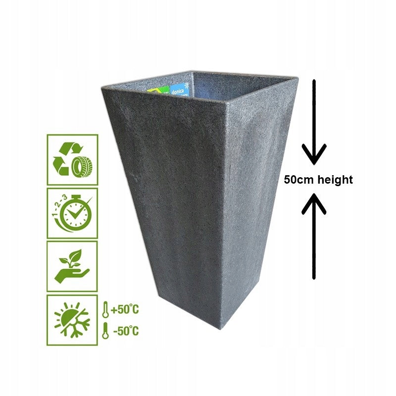 Topf Sonata, 50 cm, grau 