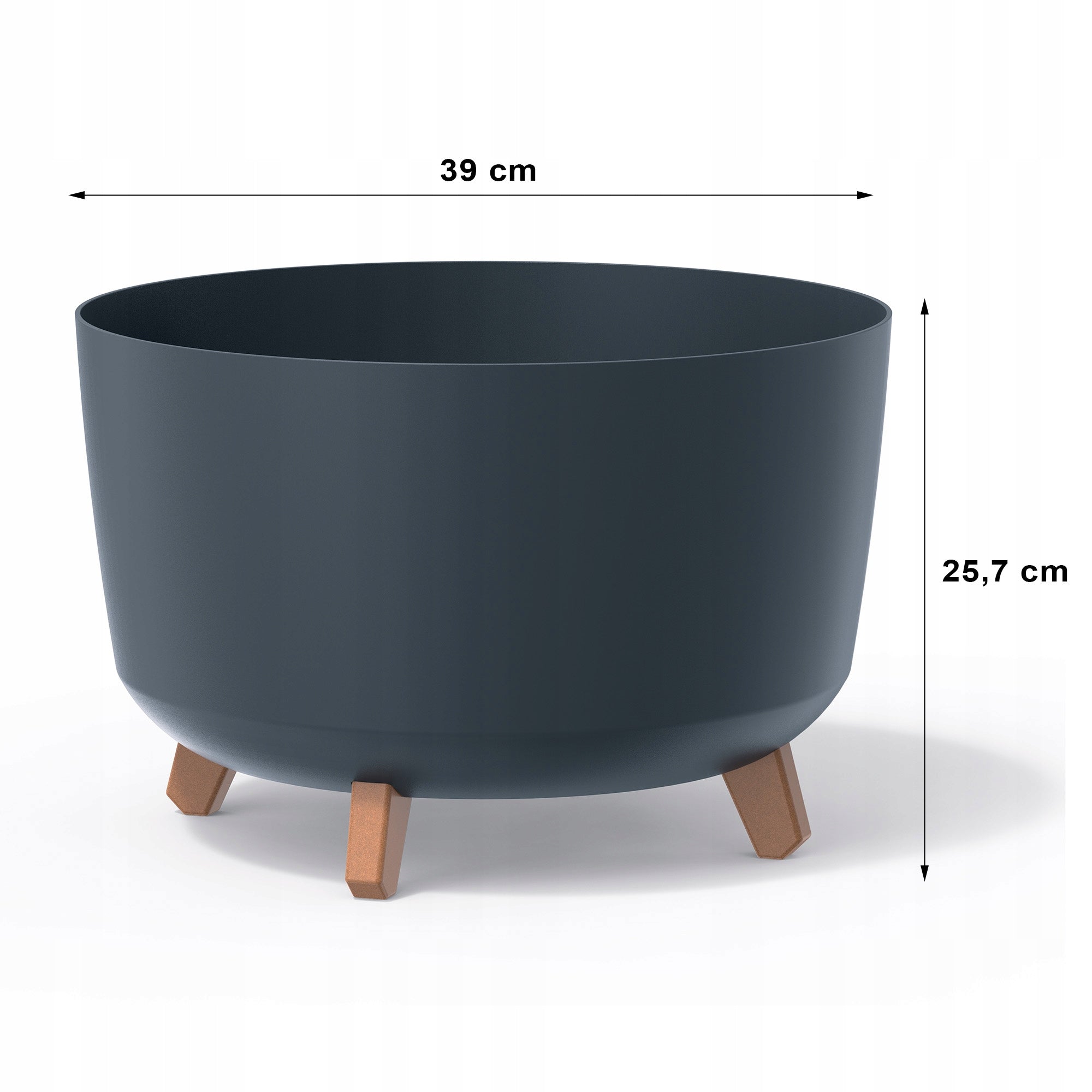 Blumentopf Prosperplast Gracia DGRL400-S433, schwarz 