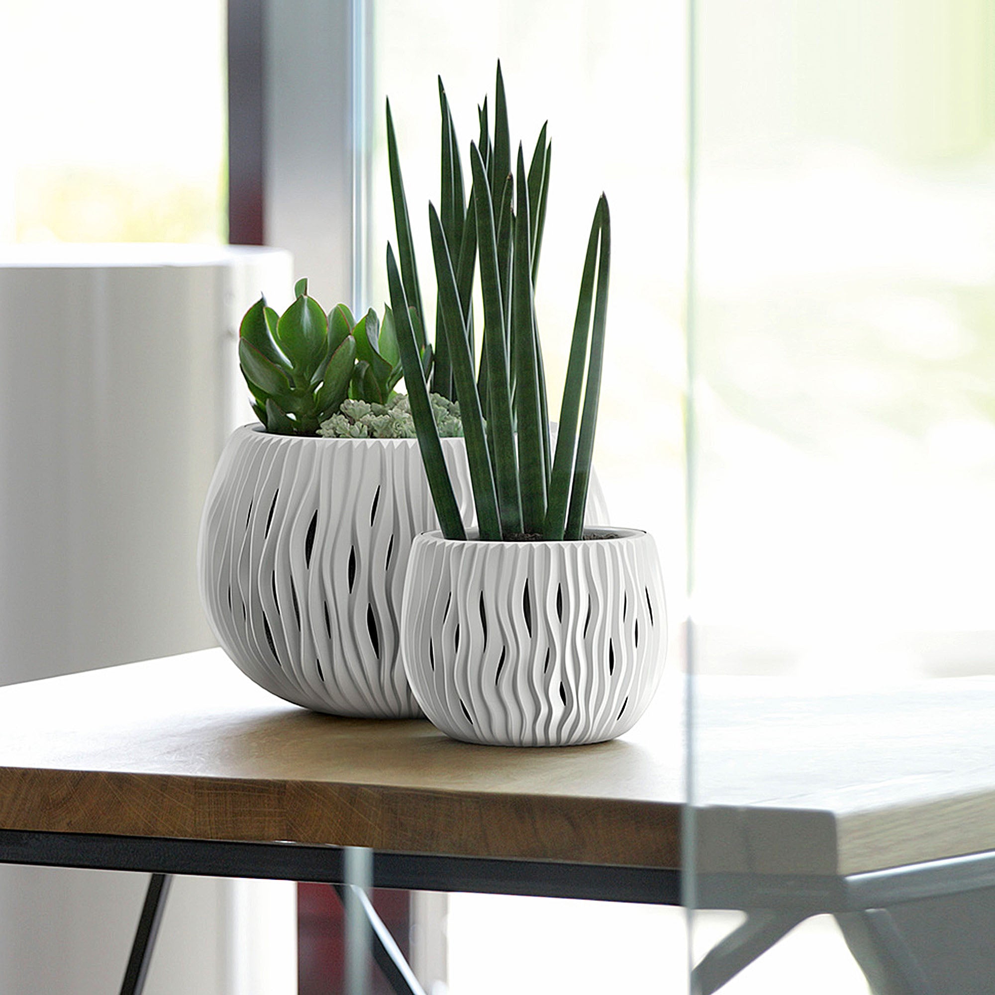 Blumentopf Prosperplast Bowl Sandy 29 cm, weiß 