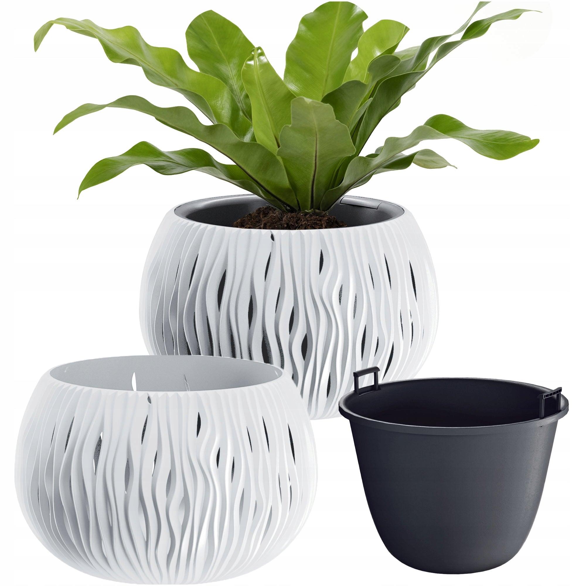 Blumentopf Prosperplast Bowl Sandy 29 cm, weiß 