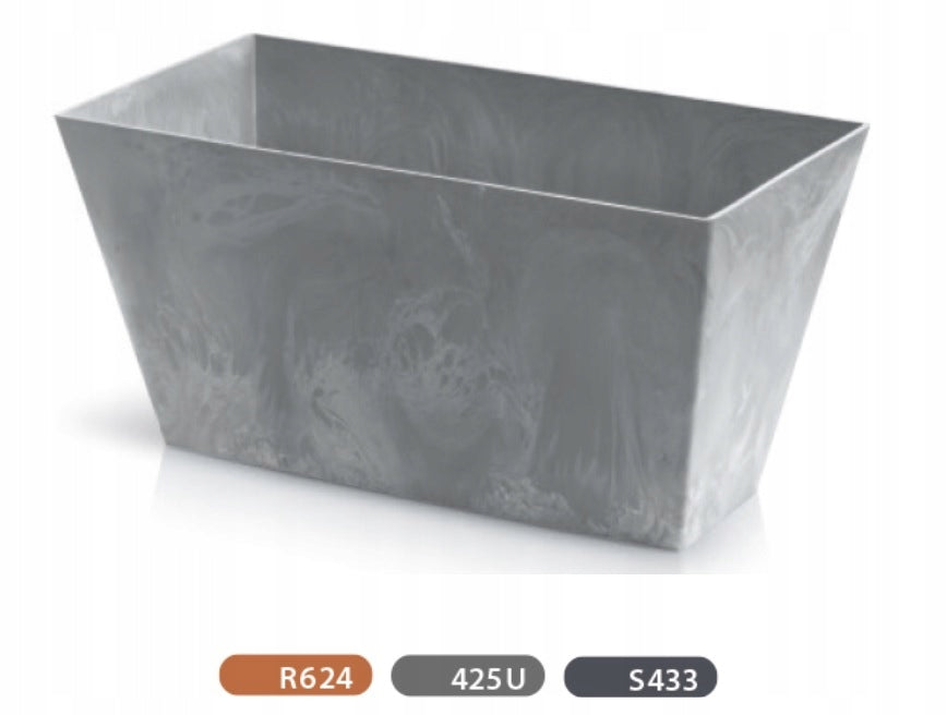Topf Prosperplast Tubus Case Beton Effect DTUC600E-S433, schwarz 