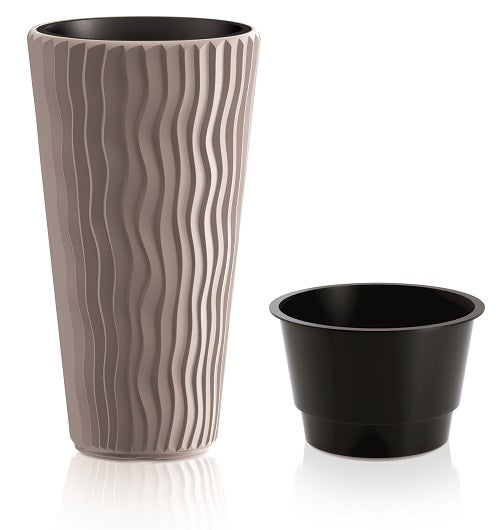 Topf Prosperplast Sandy Slim, Ø297 mm, braun 