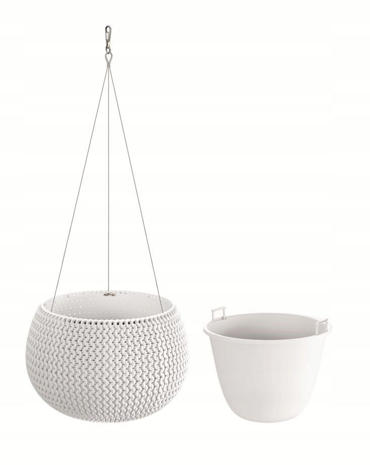 Hängender Übertopf Splofly Bowl WS Salbei 29 cm 