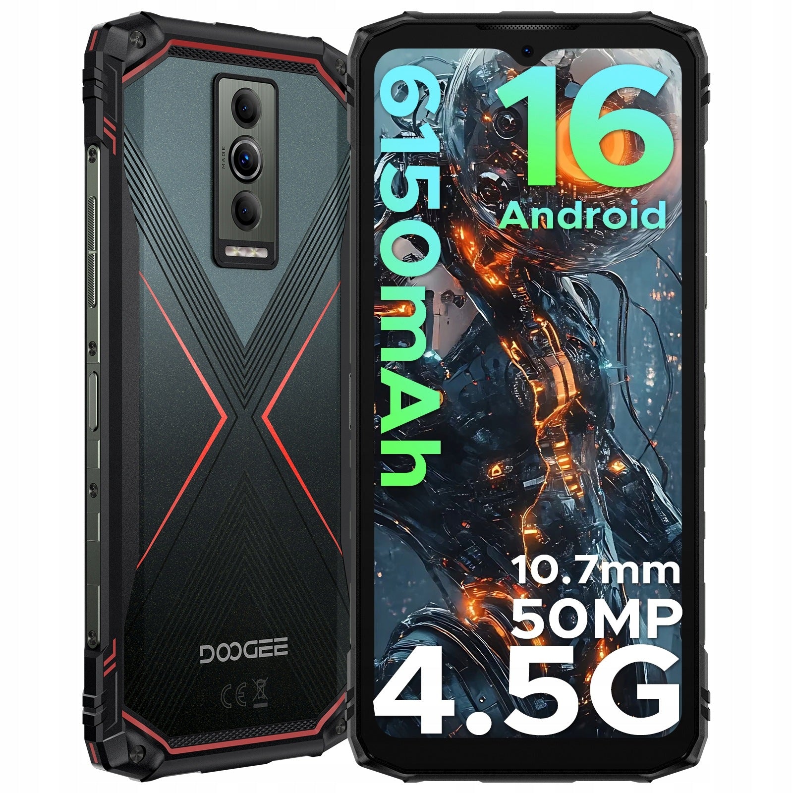 DOOGEE Blade10Pro-E Armored Smartphone IP68 LTE 4G Dual SIM 12+128GB/NFC/GPS