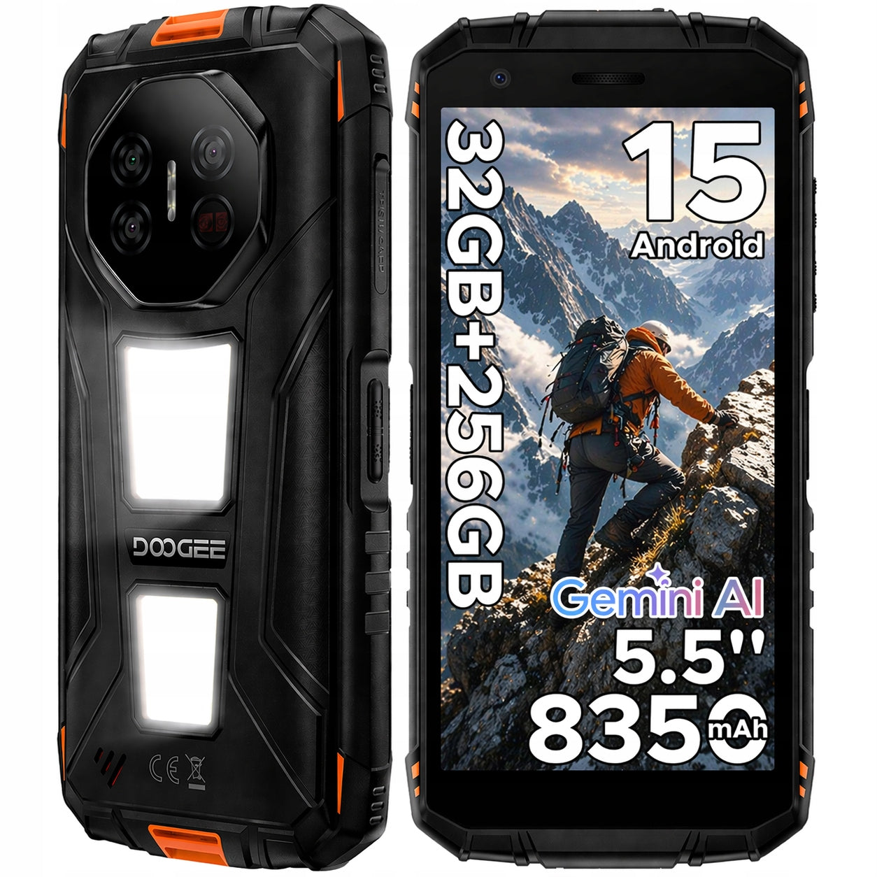 DOOGEE Fire3MAX 32+256GB 8350mAh NFC 4G DUAL SIM IP69K