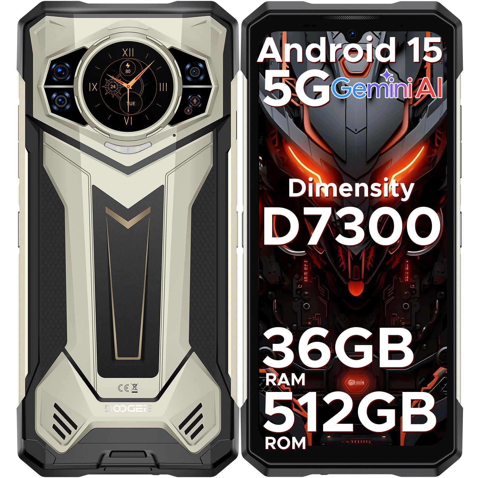 DOOGEE S200 PLUS Smartphone 36/512GB 10100mAh 100MP 6.72"FHD+ 120HZ 5G IP68