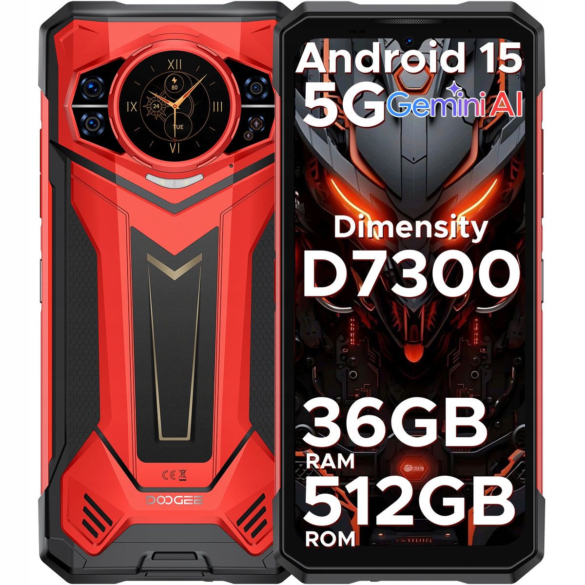 DOOGEE S200 PLUS Smartphone 36/512GB 10100mAh 100MP 6.72"FHD+ 120HZ 5G IP68