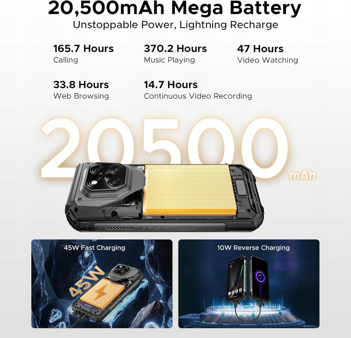 DOOGEE V Max Play 16 GB / 512 GB 5G gray smartphone Packaging status original