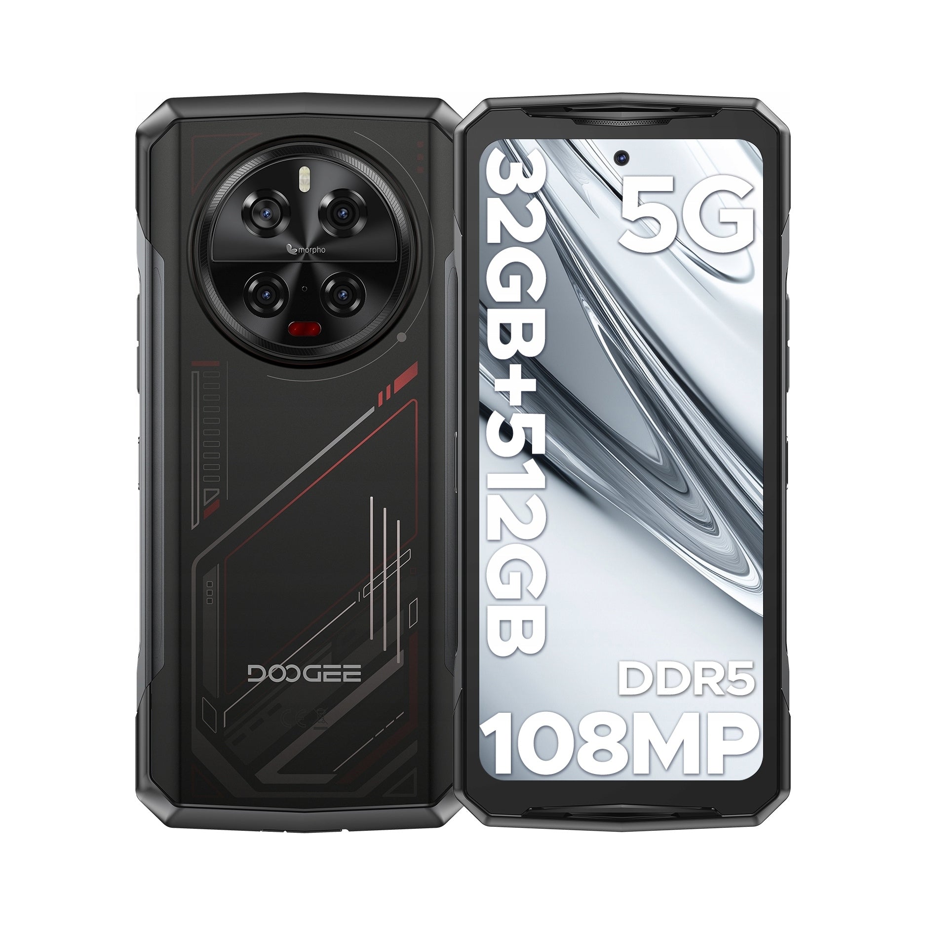 DOOGEE V40 5G Červená