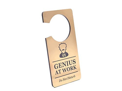 DOOR SIGN GENIUS AT WORK DO NOT DISTURB GOLDEN GIFT FOR HOME Manufacturer code SWC5908151460023