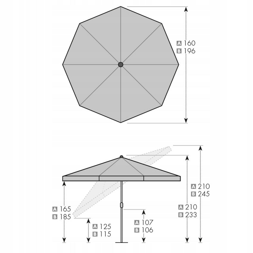 DOPPLER Malibu 200 UV balcony beach UMBRELLA Manufacturer code 411608