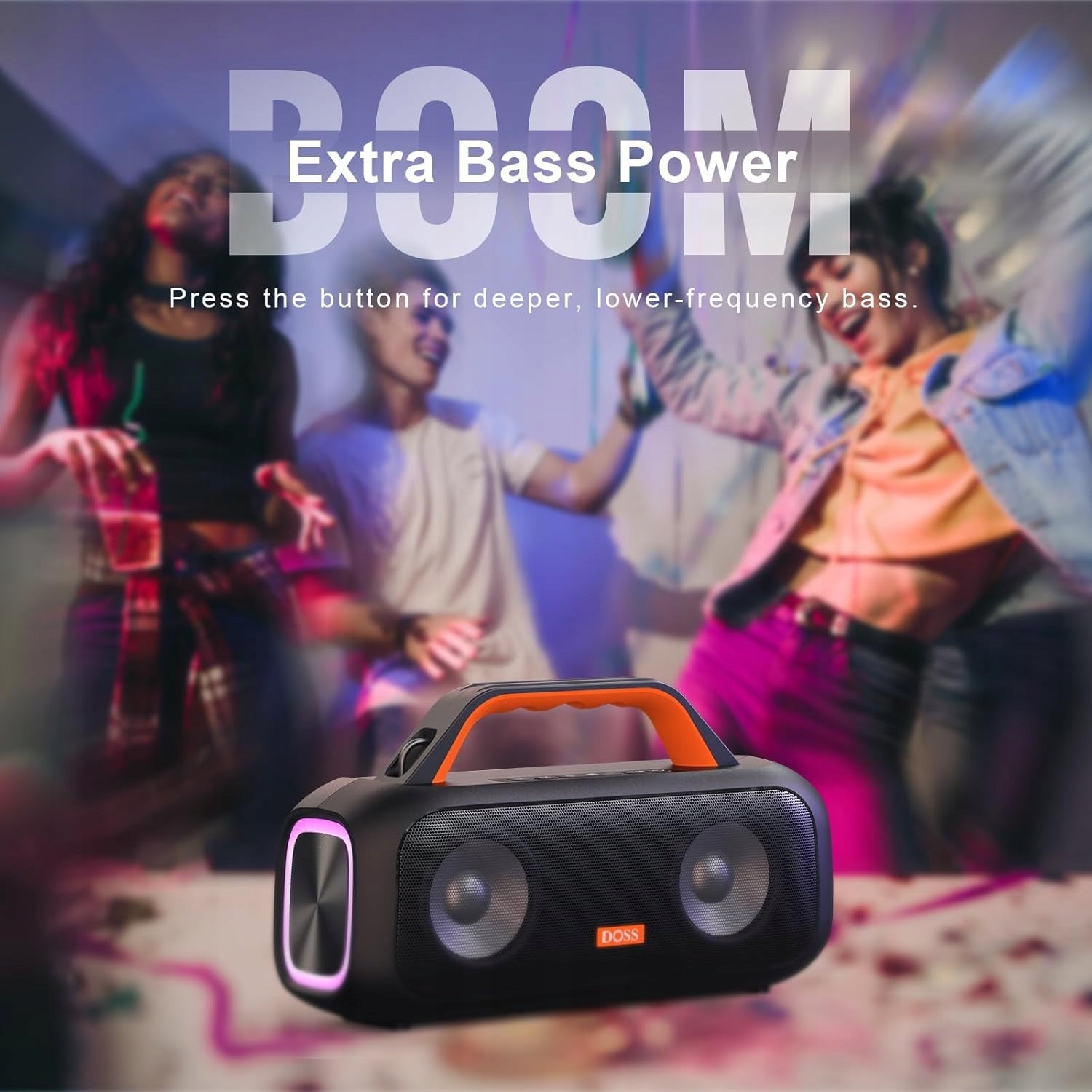 DOSS Extreme Boom S Outdoor Bluetooth Speaker 60W Party Camping Manufacturer code 564YH