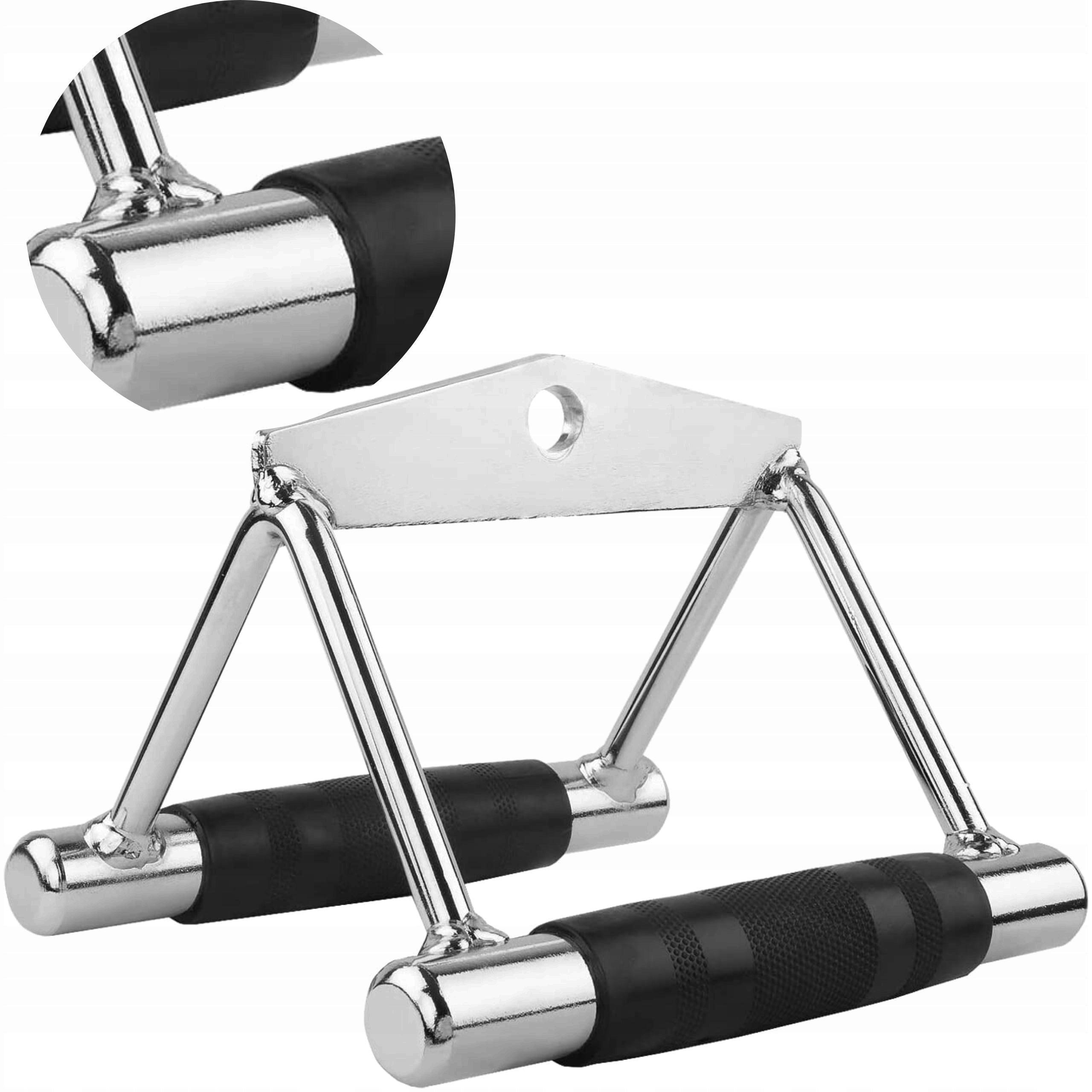 DOUBLE-ANGLE HANDLE FOR ATLAS LIFT STEEL FOR TRICEPS BACK QUALITY