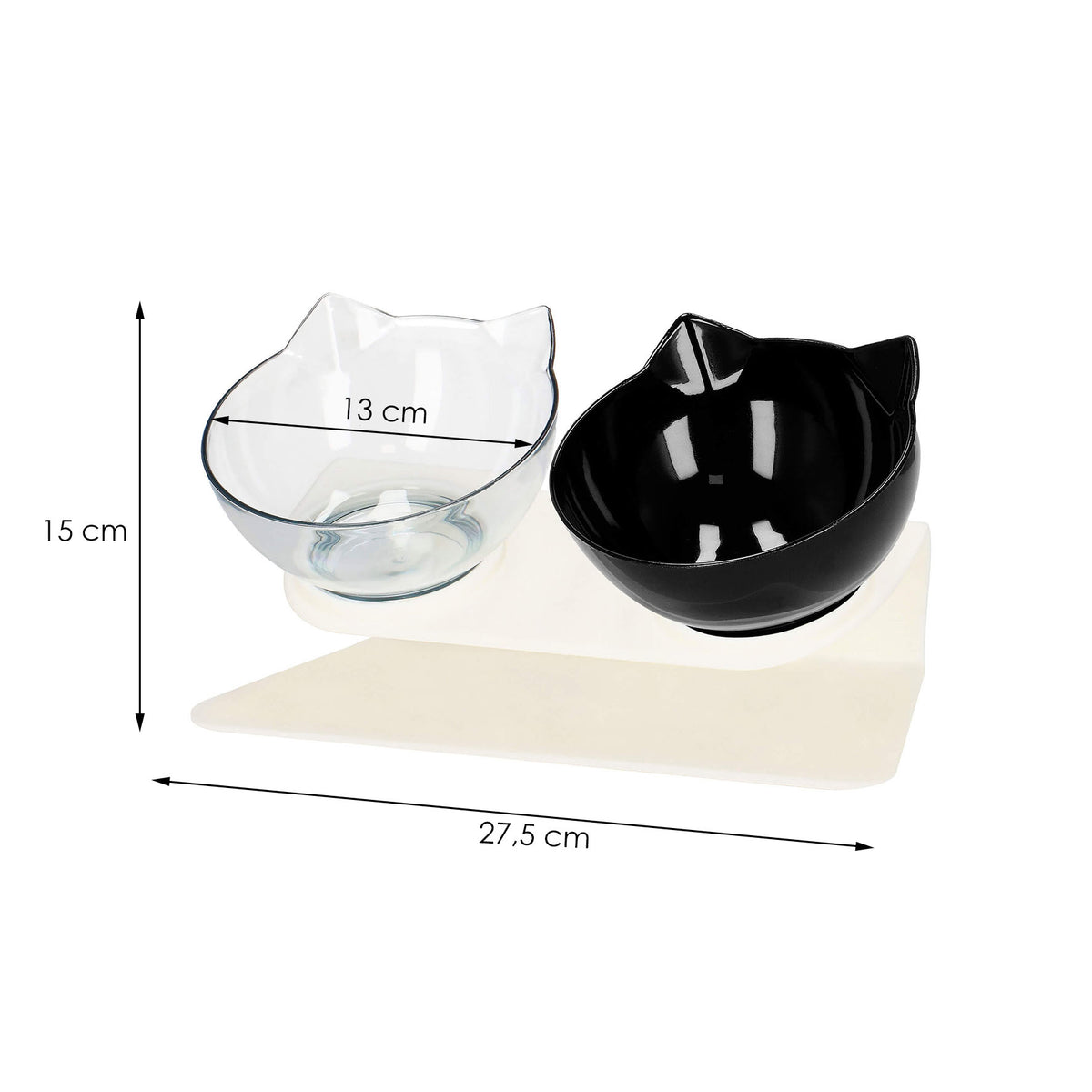 DOUBLE BOWL WITH EARS FOR CAT DOG WITH STAND BOWL SET 2444 Brand Springos