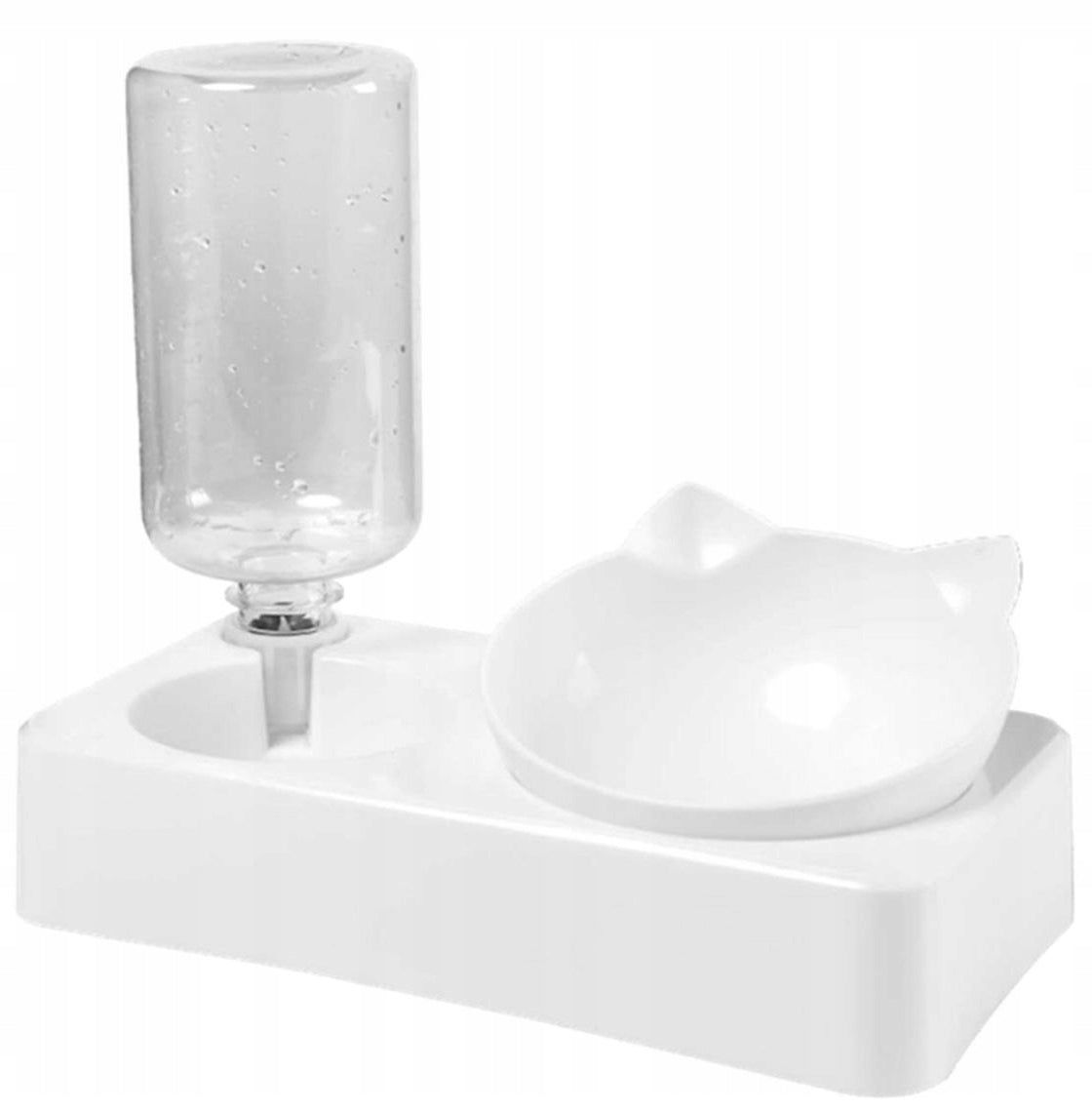 DOUBLE BOWL with WATER Dispenser FOR CAT DOG