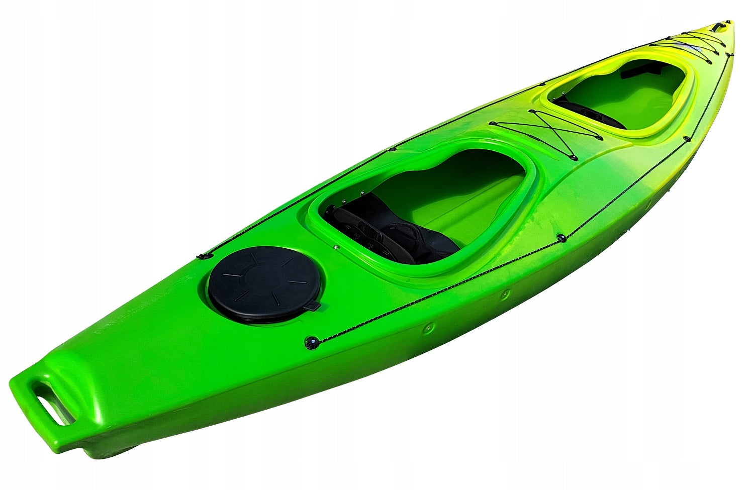 DOUBLE CANOE TOURIST FAMILY TWIN HD LAKE RIVER TWO GAPS Model FAMILY TWIN HD GREEN/YELLOW