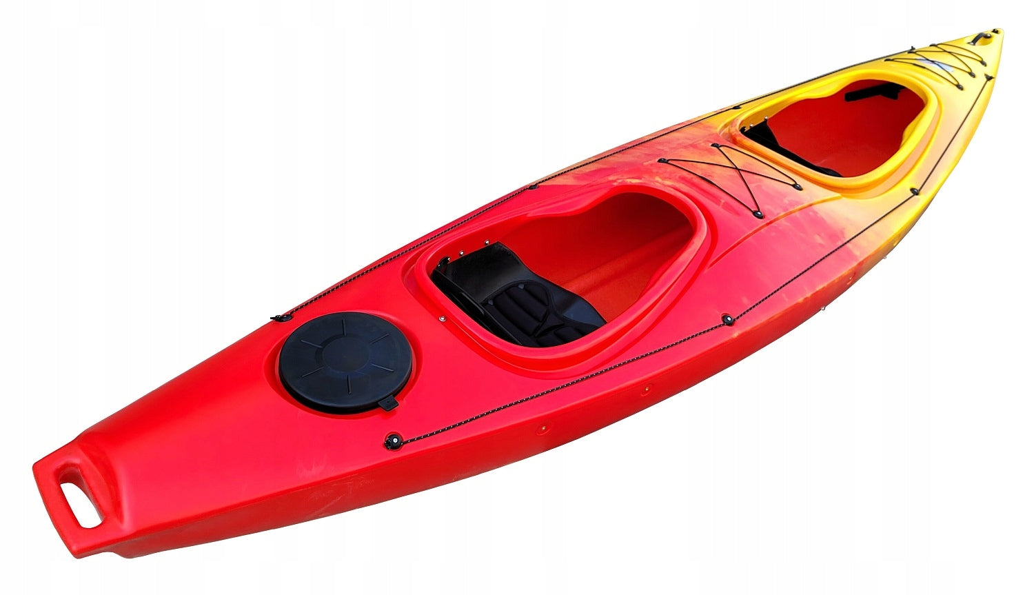 DOUBLE CANOE TOURIST FAMILY TWIN HD LAKE RIVER TWO GAPS Model FAMILY TWIN HD RED/YELLOW