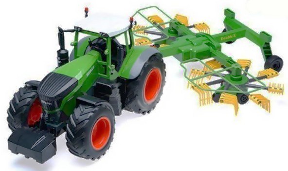 DOUBLE E Elektrický obraceč sena za traktor FENDT a DOUBLE E 1:16 Brand Double Eagle