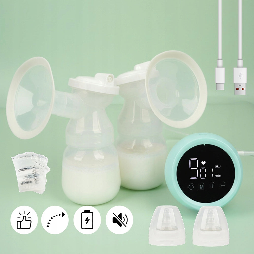 DOUBLE ELECTRIC BREAST PUMPS, PORTABLE DOUBLE BREAST PUMP FOR FEEDING Packaging status original