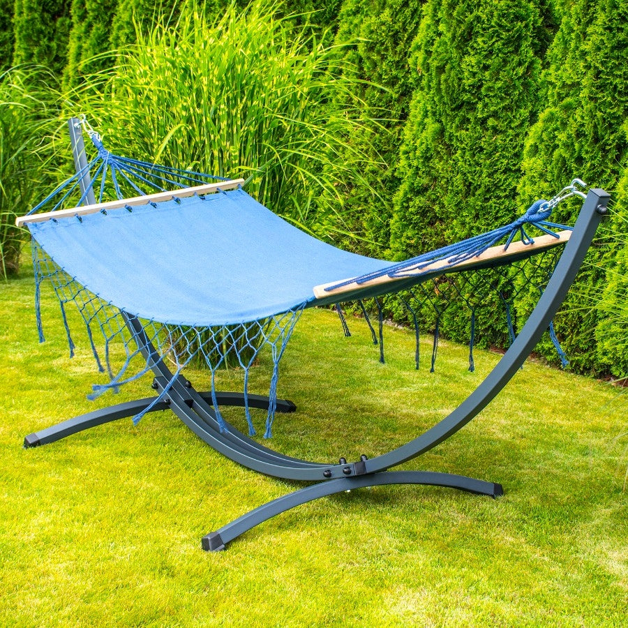 DOUBLE HAMMOCK RACK GARDEN HAMMOCK STAND METAL STRONG 250 KG Packaging status original