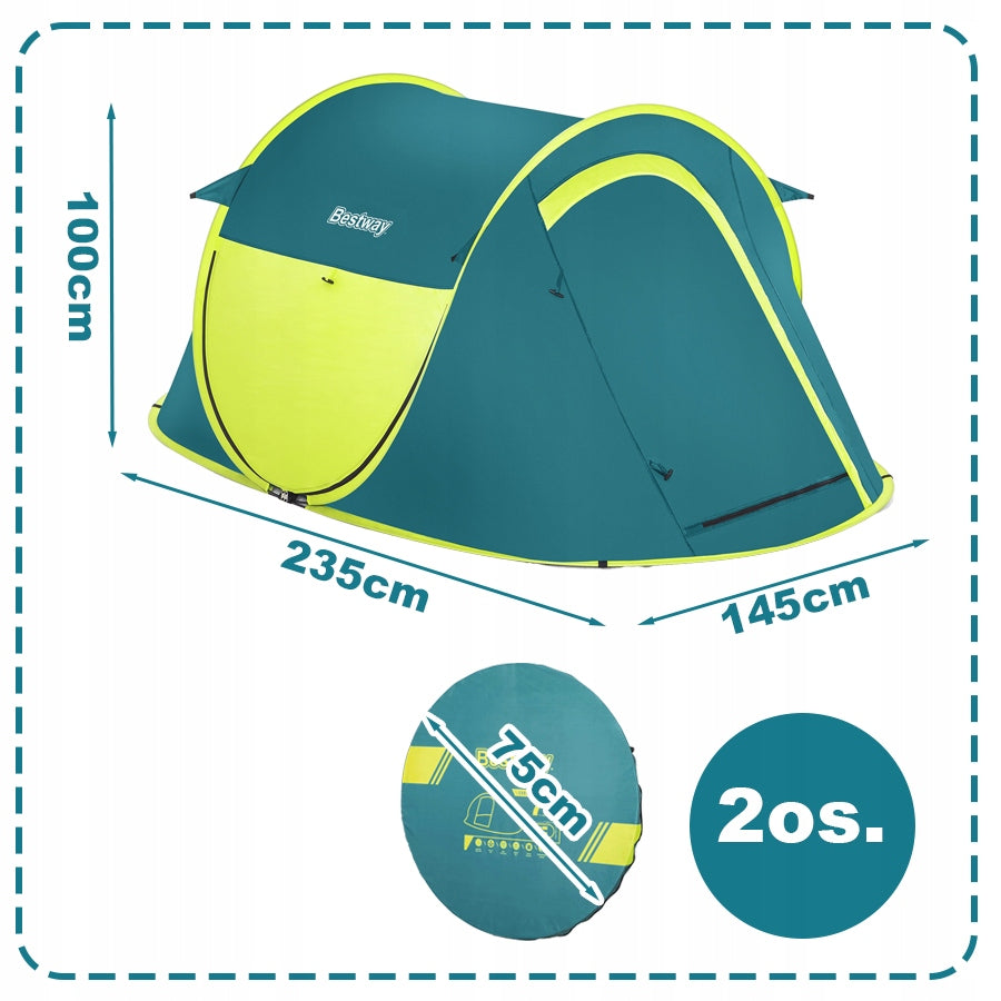 DOUBLE HIKING TENT BESTWAY 68086 235 x 145 x 100CM + COVER Brand Bestway