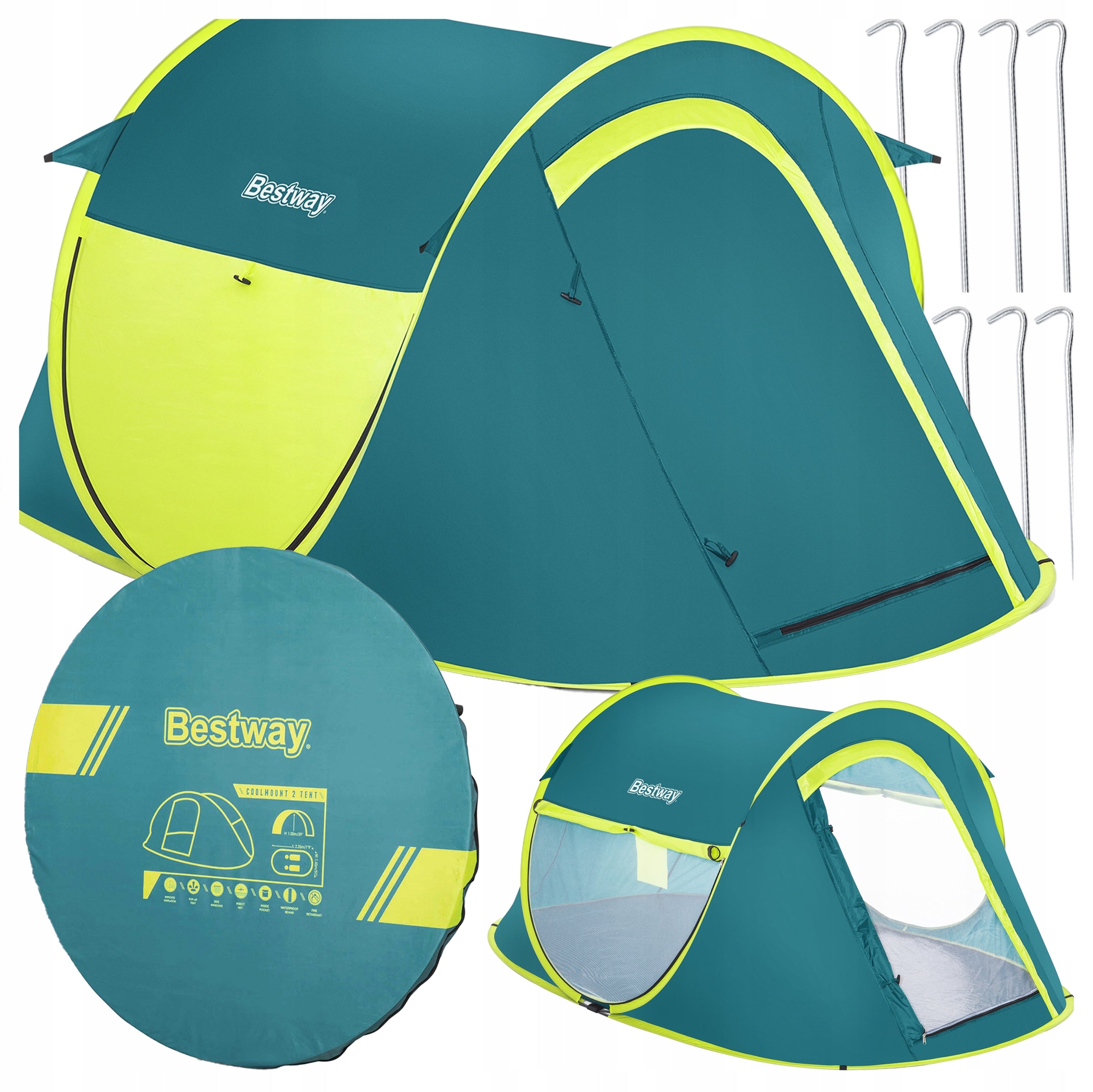 DOUBLE HIKING TENT BESTWAY 68086 235 x 145 x 100CM + COVER Model Cool Mount