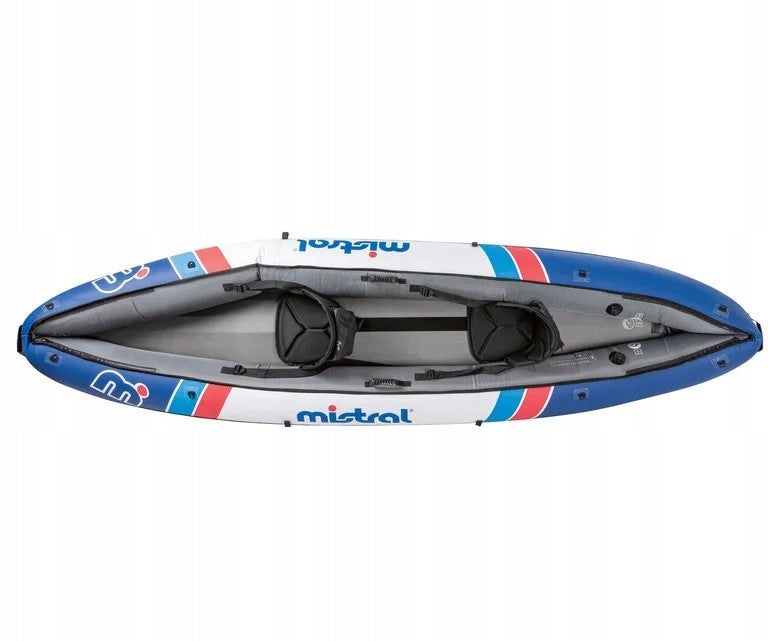 DOUBLE INFLATABLE KAYAK WITH 2 DOUBLE PADDLES LIGHTWEIGHT COMPACT STABLE Model Venture