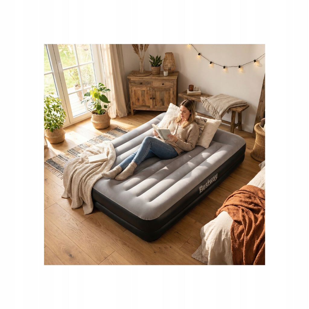 DOUBLE INFLATABLE MATTRESS WITH BUILT-IN PUMP BESTWAY 203 x152 x 46 cm Manufacturer code 67403