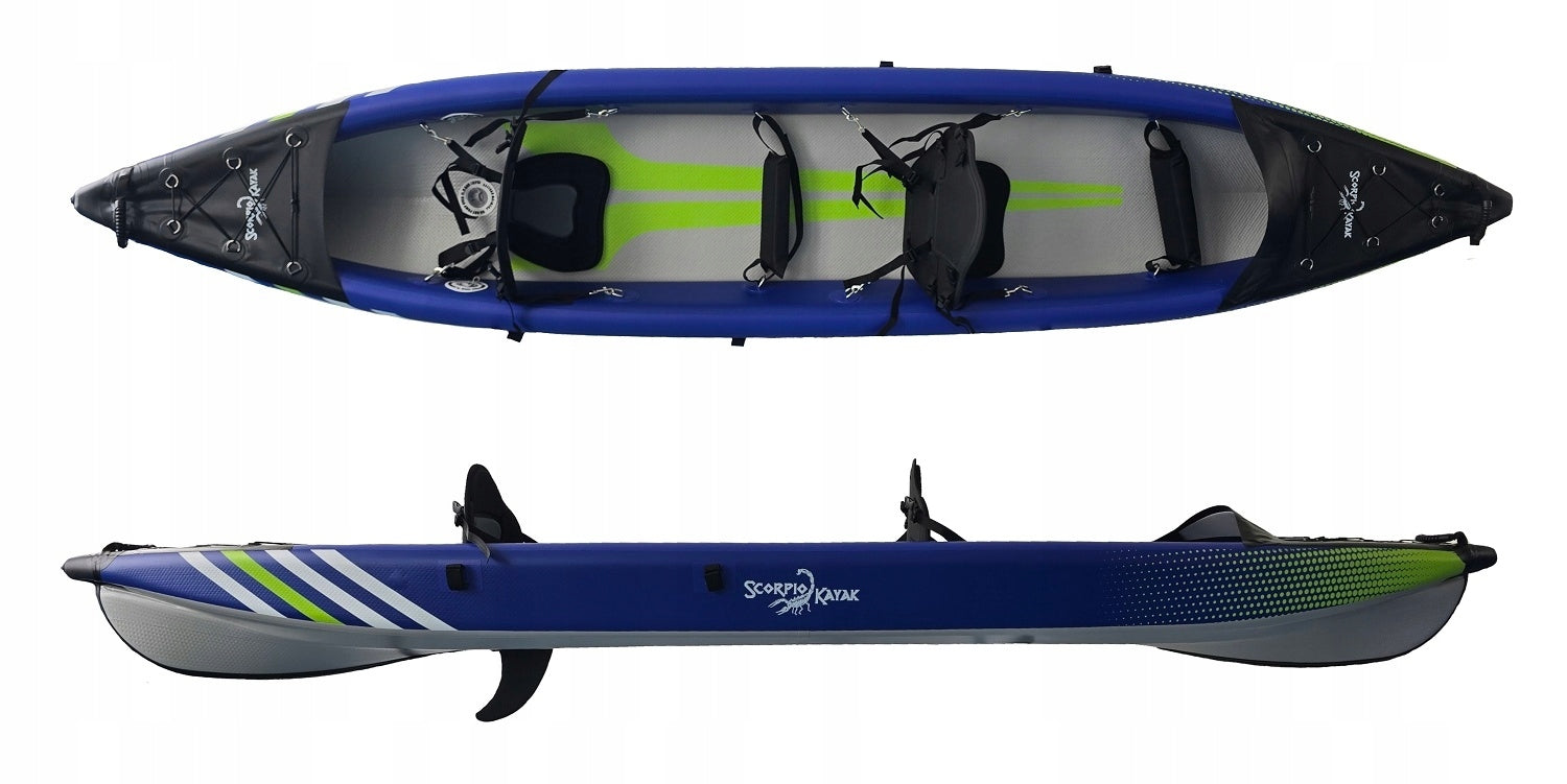 DOUBLE KAYAK PUMPED DS 410 FULL DROPSTITCH SET OF TWO Manufacturer code DS410SOFTBLUELIME