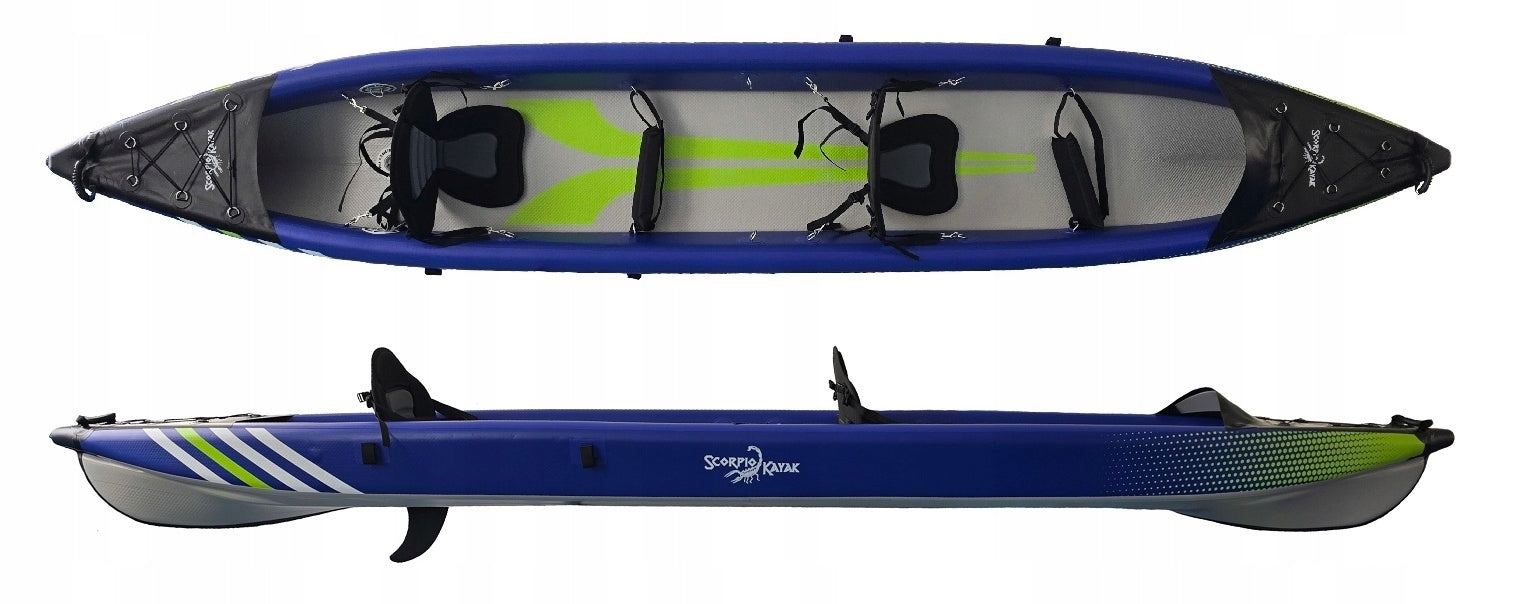 DOUBLE KAYAK PUMPED DS 473 FULL DROPSTITCH SET OF TWO Manufacturer code DS473SOFTBLUELIME