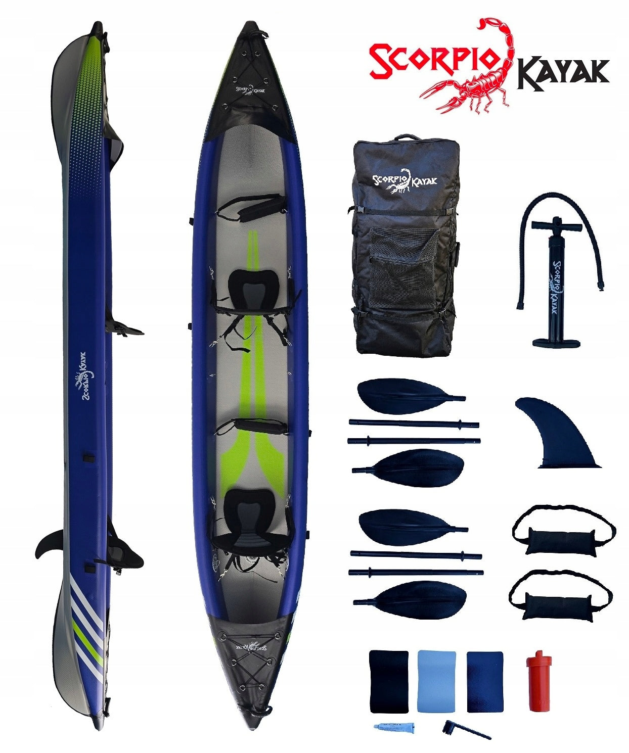 DOUBLE KAYAK PUMPED DS 473 FULL DROPSTITCH SET OF TWO