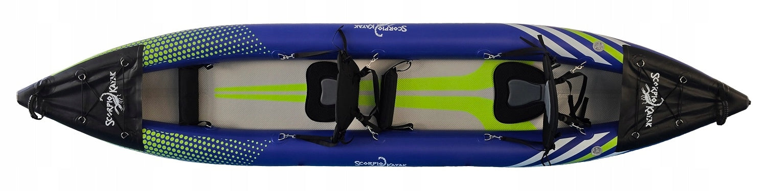 DOUBLE KAYAK PUMPED TOURIST STABLE HYBRID II SET OF TWO Brand Scorpio Kayak