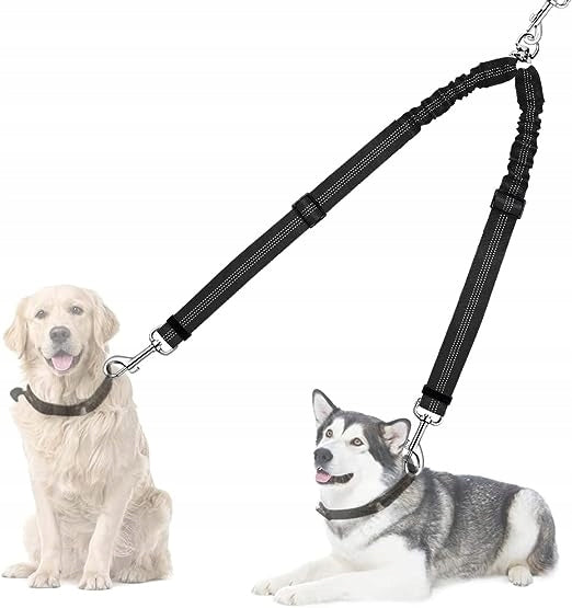 DOUBLE LEASH 2IN1 FOR TWO DOGS DOG WALK 360° Packaging status original