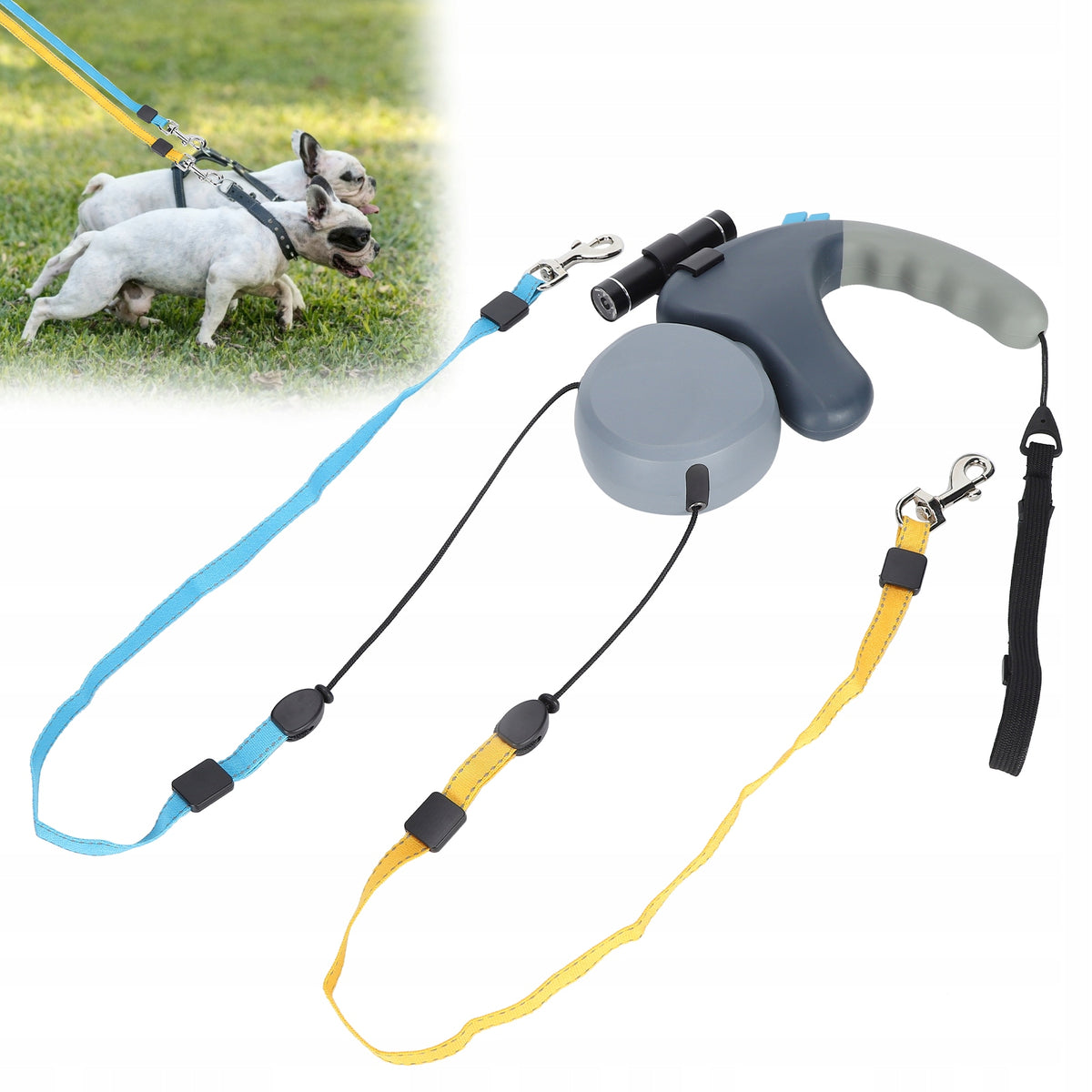 DOUBLE LEASH FOR TWO PÓW 300CM AUTOMATIC Manufacturer code ZRZYF2848
