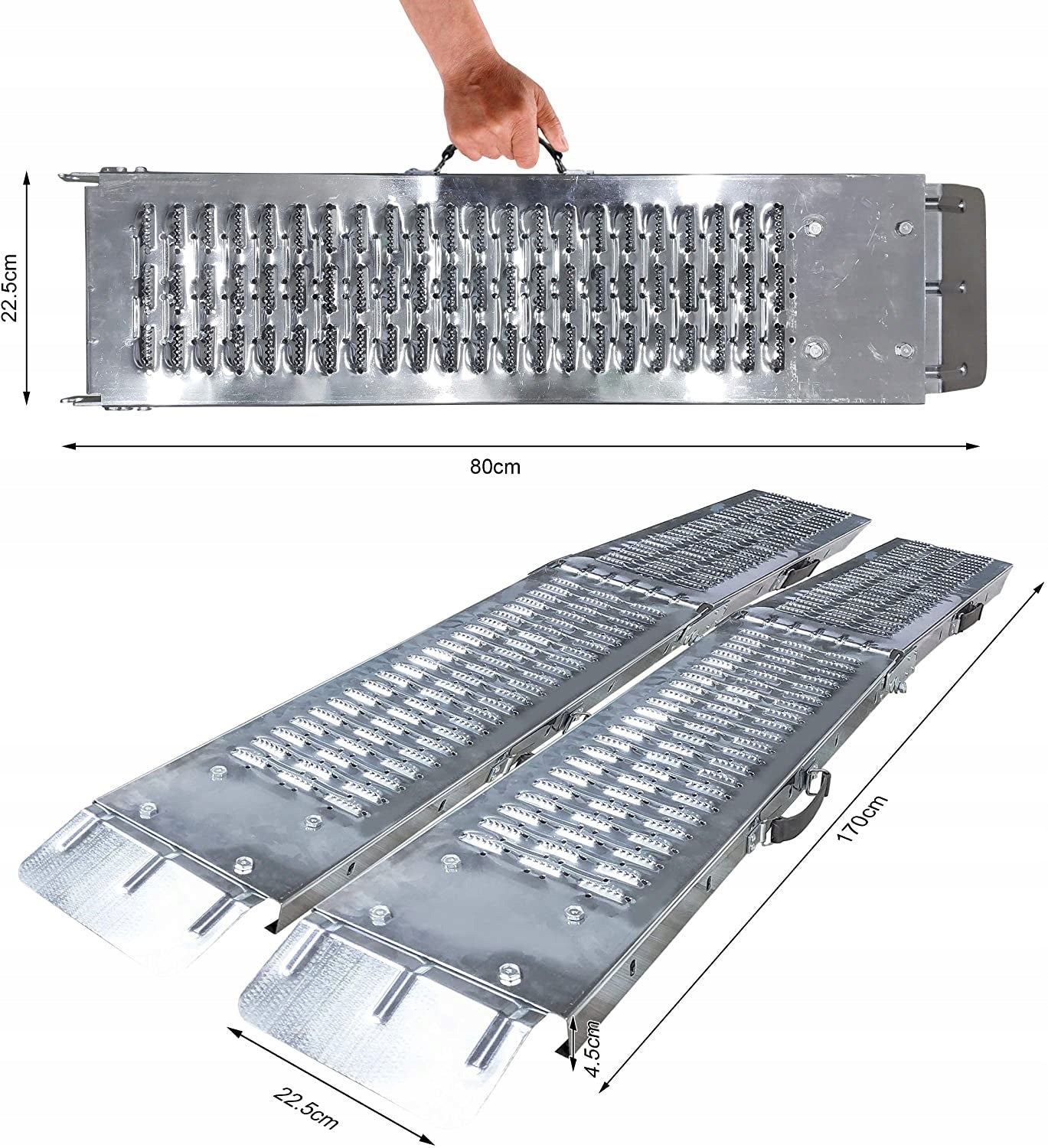 DOUBLE RAMP 400KG 160x22,5 CM PREMIUM STEEL Brand Vounot
